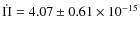 $\dot{\Pi} = 4.07 \pm 0.61 \times 10^{-15}$