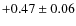 $+0.47\pm0.06$