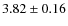 $3.82\pm0.16$