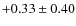 $+0.33\pm0.40$