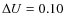$\Delta U = 0.10$