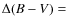 $\Delta (B-V) =$