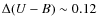 $\Delta (U-B) \sim 0.12$