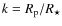 $k = R_{\rm p}/R_\star$