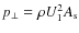 $p_\perp = \rho U_1^2 A_{\rm s}$