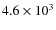 $4.6\times 10^3$