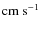 $\rm{cm~s^{-1}}$