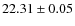 $22.31\pm0.05$