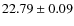 $22.79\pm0.09$
