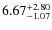 $\rm 6.67^{+2.80}_{-1.07}$