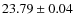 $23.79\pm0.04$