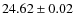 $24.62\pm0.02$