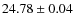 $24.78\pm0.04$