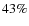 $43\%$