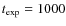 $t_{\rm exp}=1000$