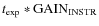 $t_{\rm exp}*{\rm GAIN_{\rm INSTR}}$