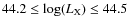 $44.2\leq\log(L_{\rm X})\leq44.5$