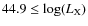 $44.9\leq\log(L_{\rm X})$