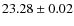 $23.28\pm0.02$