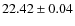 $22.42\pm0.04$
