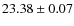 $23.38\pm0.07$