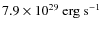 $7.9\times10^{29}~{\rm erg~s^{-1}}$