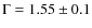 $\Gamma = 1.55 \pm 0.1$