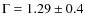 $\Gamma = 1.29 \pm 0.4$