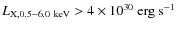 $L_{\rm X,0.5{-}6.0~keV} > 4 \times 10^{30} ~{\rm erg~s^{-1}}$