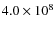 $4.0 \times 10^8 $