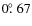 $0\hbox{$.\!\!^\circ$ }67$