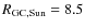 $R_{\rm GC,Sun} = 8.5$