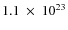 $1.1~\times~10^{23}$