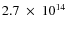 $2.7~\times~10^{14}$