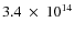 $3.4~\times~10^{14}$