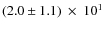 $(2.0\pm1.1)~\times~10^{1}$