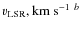 ${v_{\rm LSR},\rm km~s^{-1}}\ ^b$