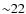 ${\sim}22$