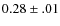 $0.28 \pm .01 $