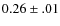 $0.26 \pm .01 $
