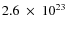 $2.6~\times~10^{23}$