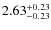 $\rm 2.63_{-0.23}^{+0.23}$