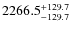 $\rm 2266.5_{-129.7}^{+129.7}$