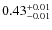 $\rm0.43_{-0.01}^{+0.01}$