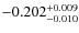 $\rm -0.202_{-0.010}^{+0.009}$