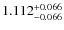 $\rm 1.112_{-0.066}^{+0.066}$