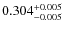 $\rm0.304_{-0.005}^{+0.005}$