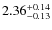 $\rm 2.36_{-0.13}^{+0.14}$