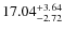 $\rm 17.04_{-2.72}^{+3.64}$