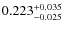 $\rm0.223_{-0.025}^{+0.035}$